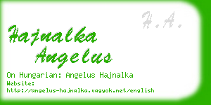 hajnalka angelus business card